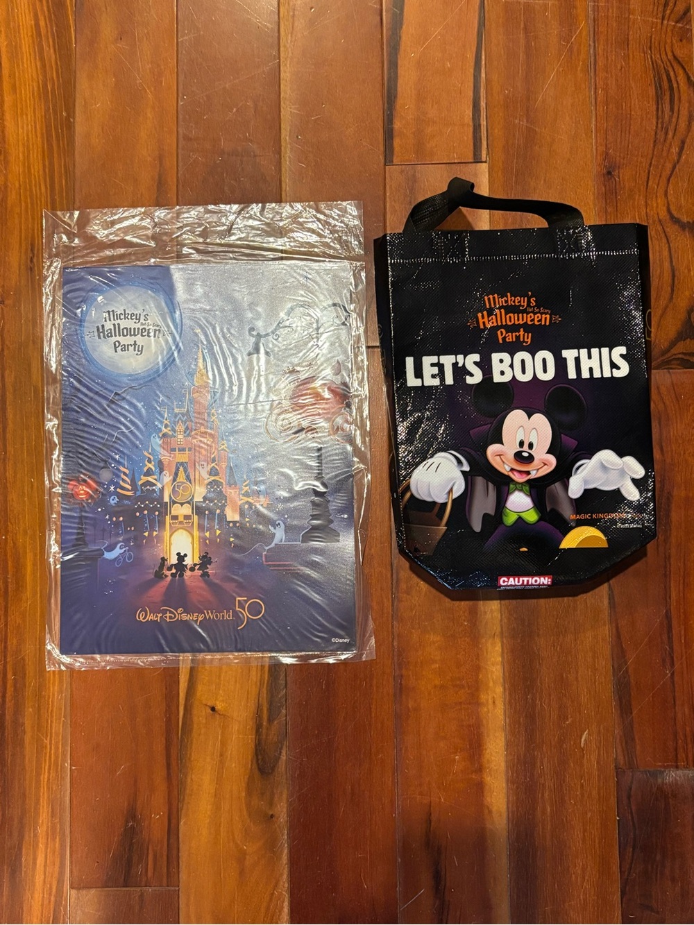 Disney Halloween Trick-or-Treat Tote & Poster Featuring Mickey Not so scary